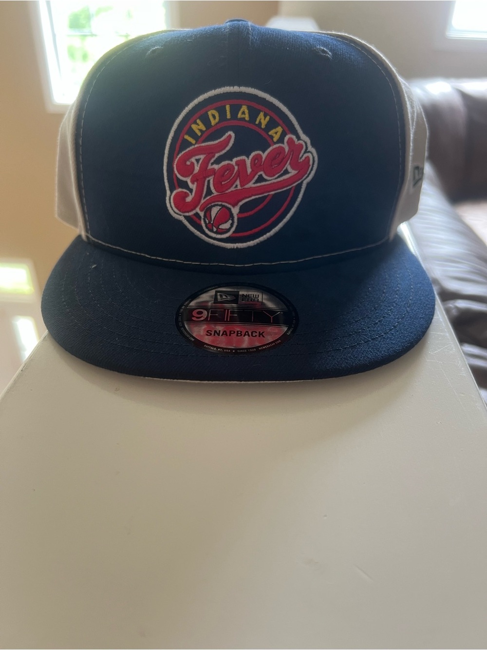 New Era Indiana Fever Snapback Hat - Navy, White & Red